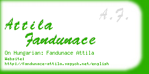 attila fandunace business card